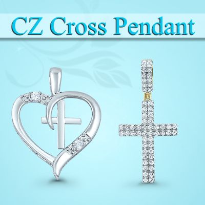 Cz Cross Pendants