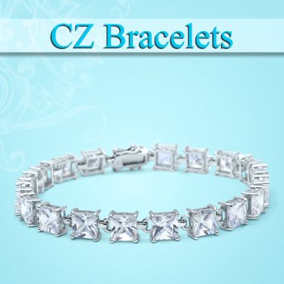 Sterling Silver Cz Bracelets
