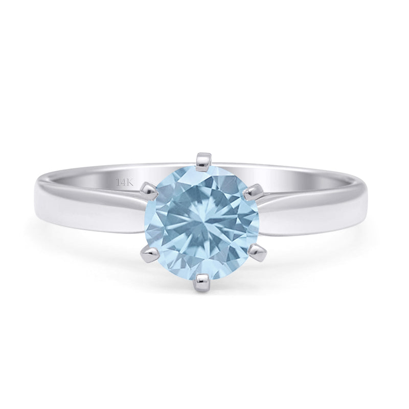 Round Solitaire Gold Ring