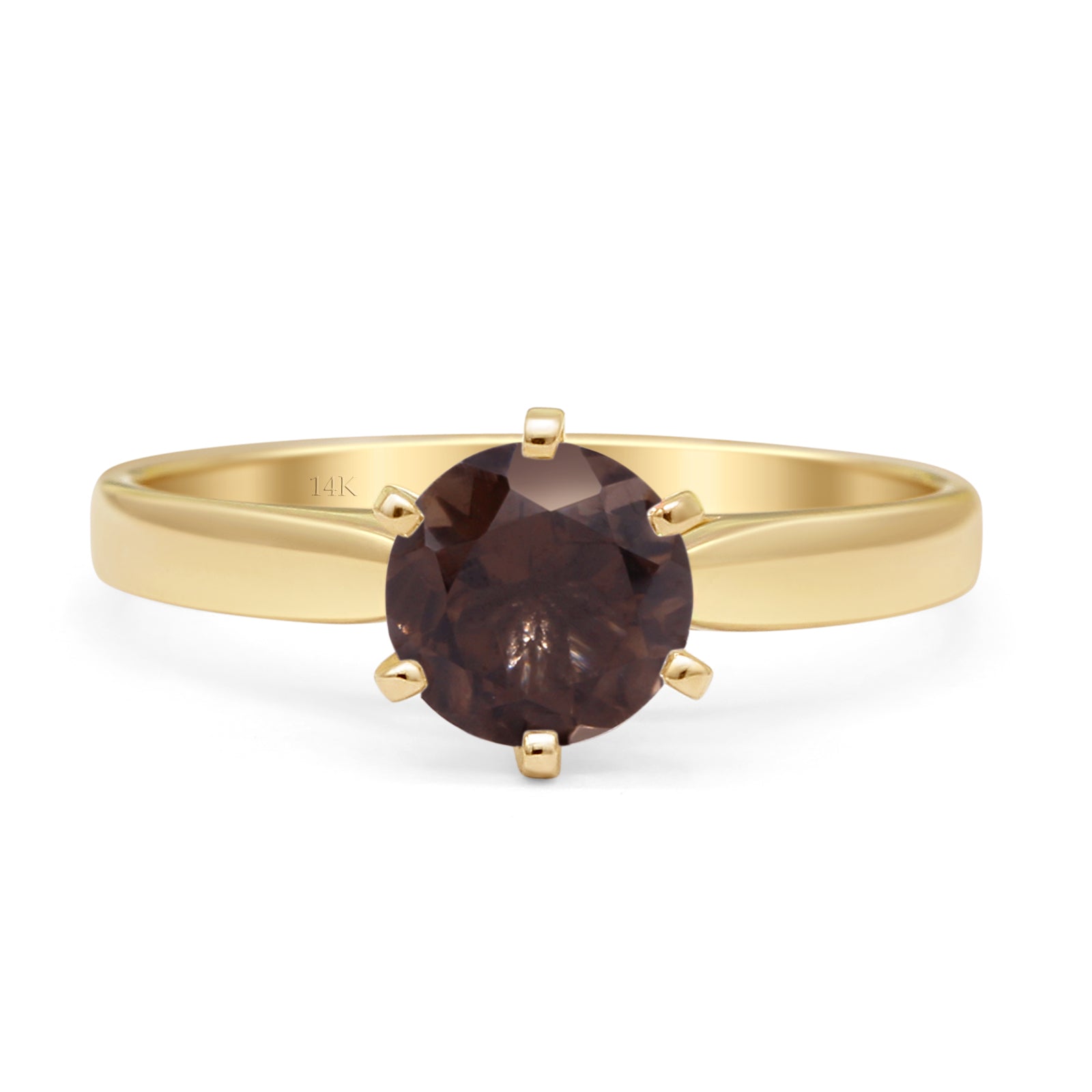Round Solitaire Gold Ring