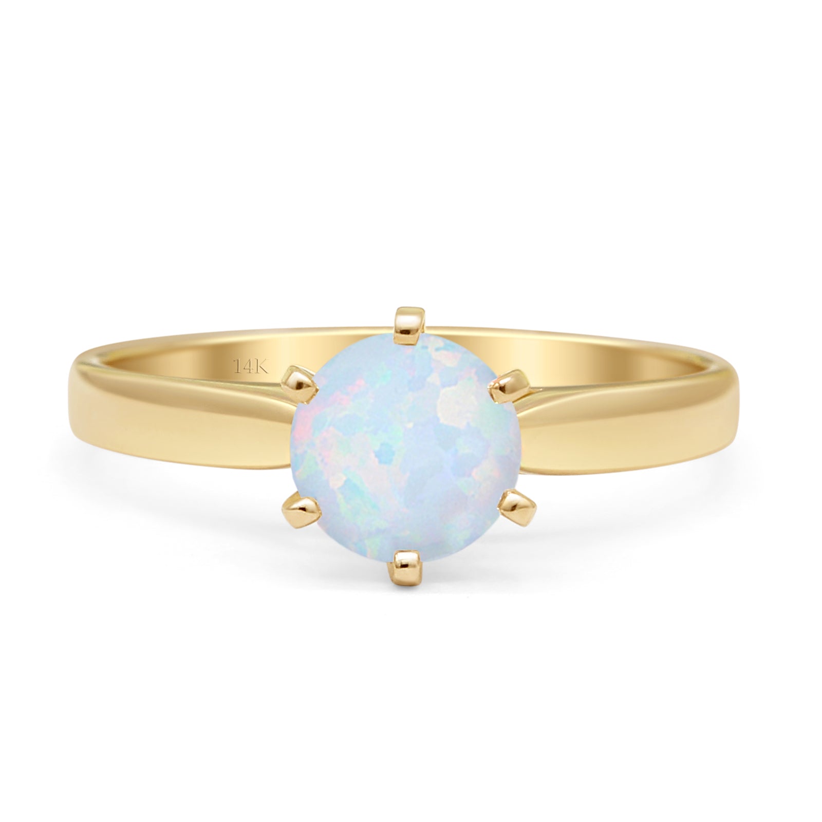 Round Solitaire Gold Ring