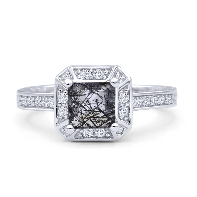 Art Deco Round Solitaire Gold Ring