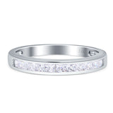 Half Eternity Princess Cut Stackable Band