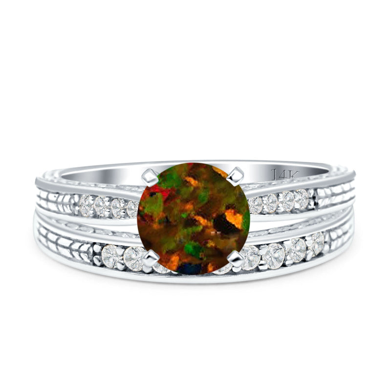 Round Two Piece Gold Ring