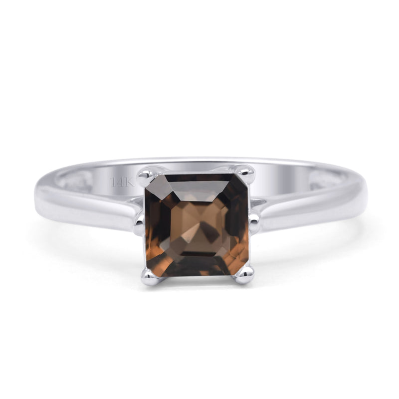 Princess Cut Solitaire Gold Ring