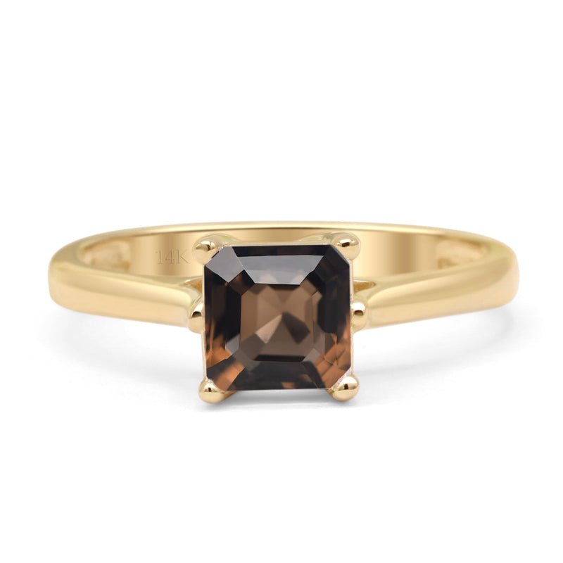 Princess Cut Solitaire Gold Ring