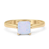 Princess Cut Solitaire Gold Ring