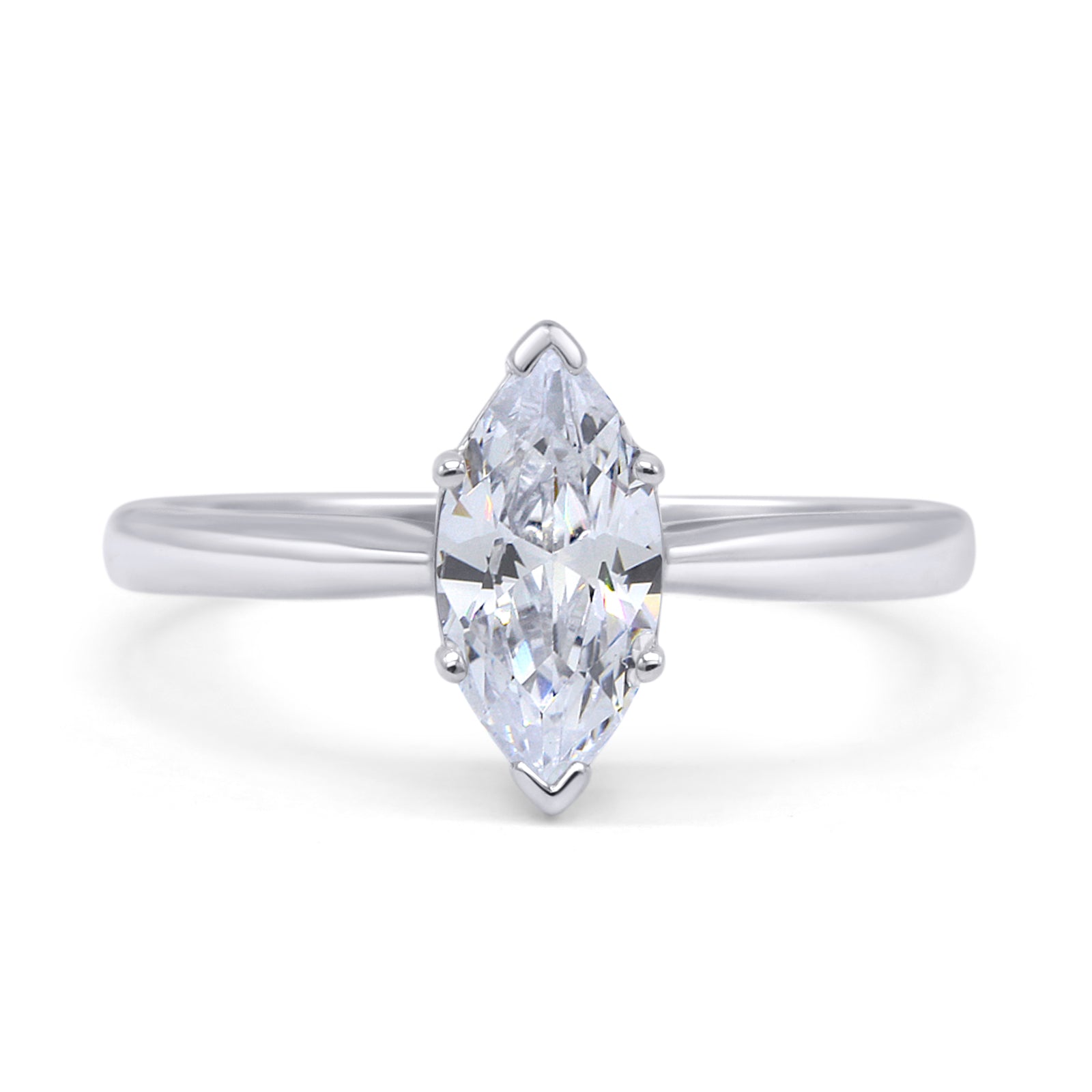 Art Deco Marquise Solitaire Gold Ring