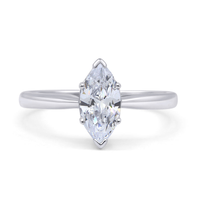 Art Deco Marquise Solitaire Gold Ring