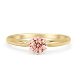 Round Solitaire Gold Ring