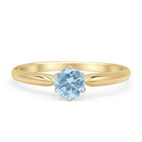 Round Solitaire Gold Ring
