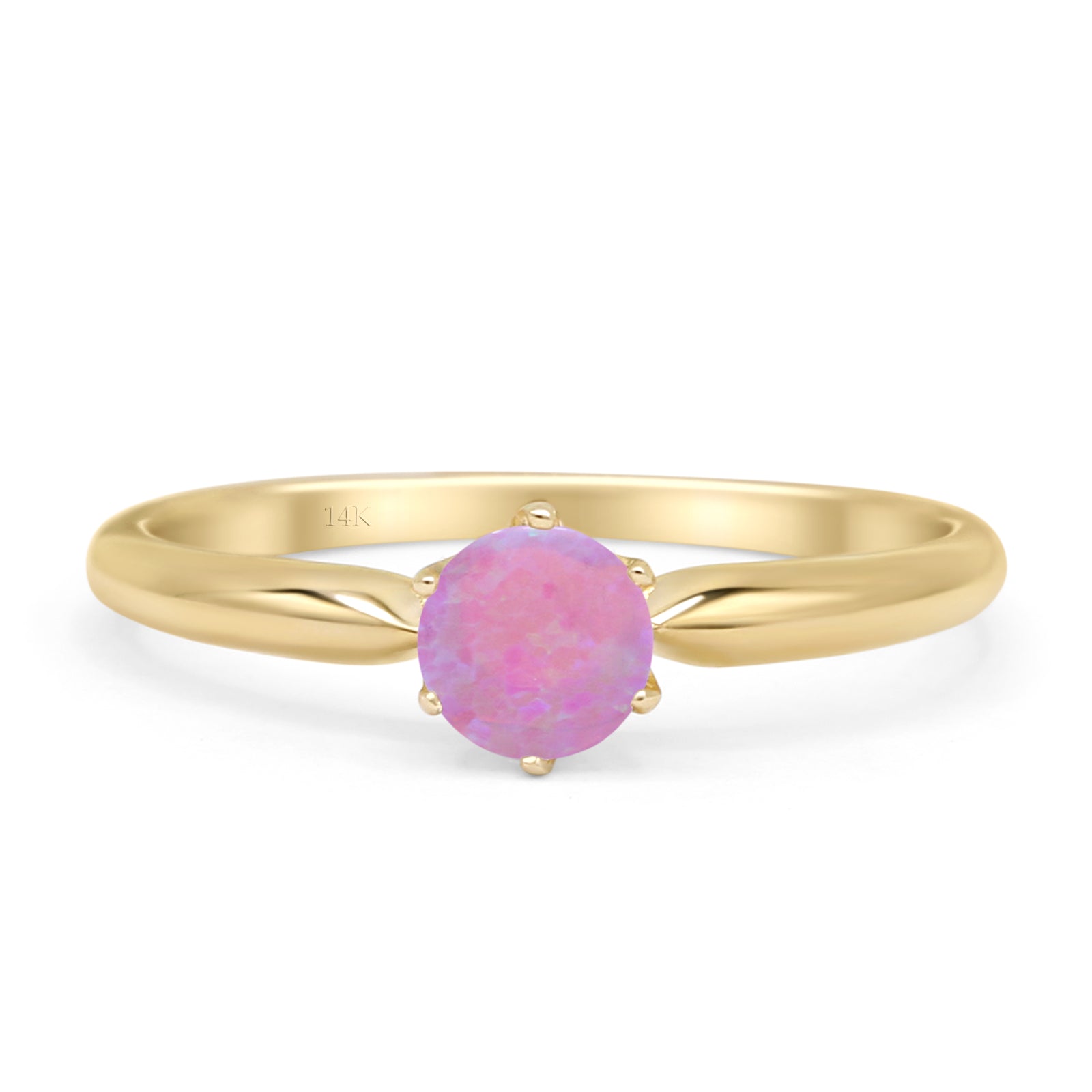 Round Solitaire Gold Ring