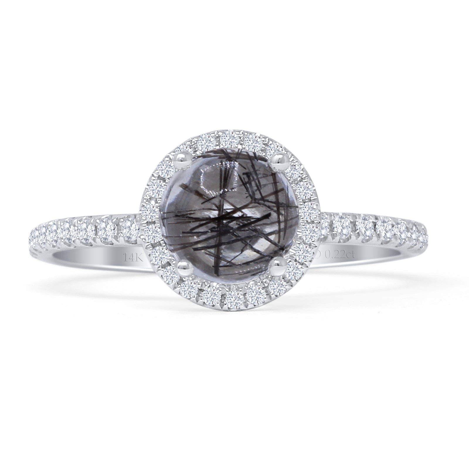 Round Halo Diamond Gold Ring