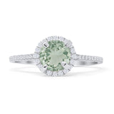Round Halo Diamond Gold Ring