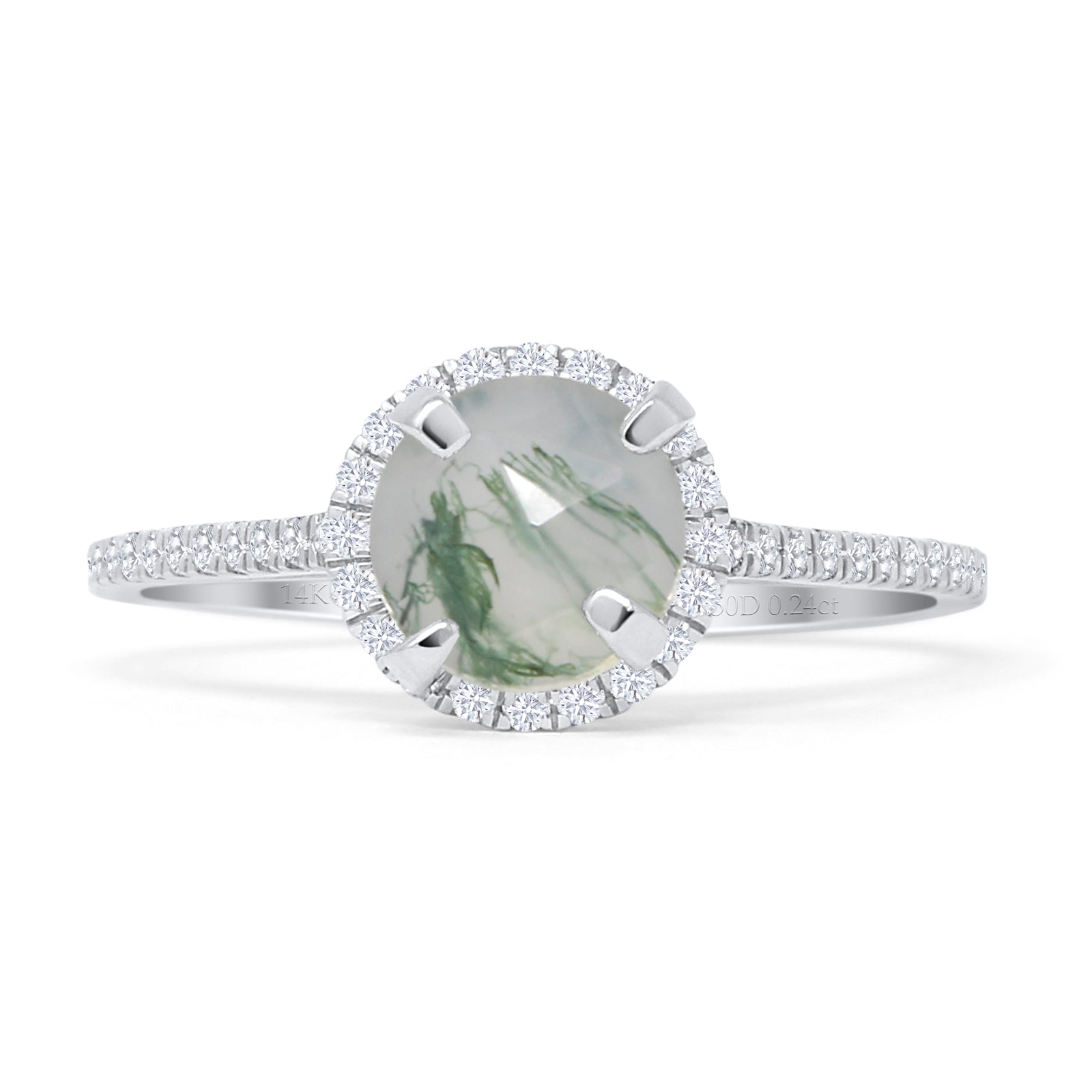 Round Halo Diamond Gold Ring
