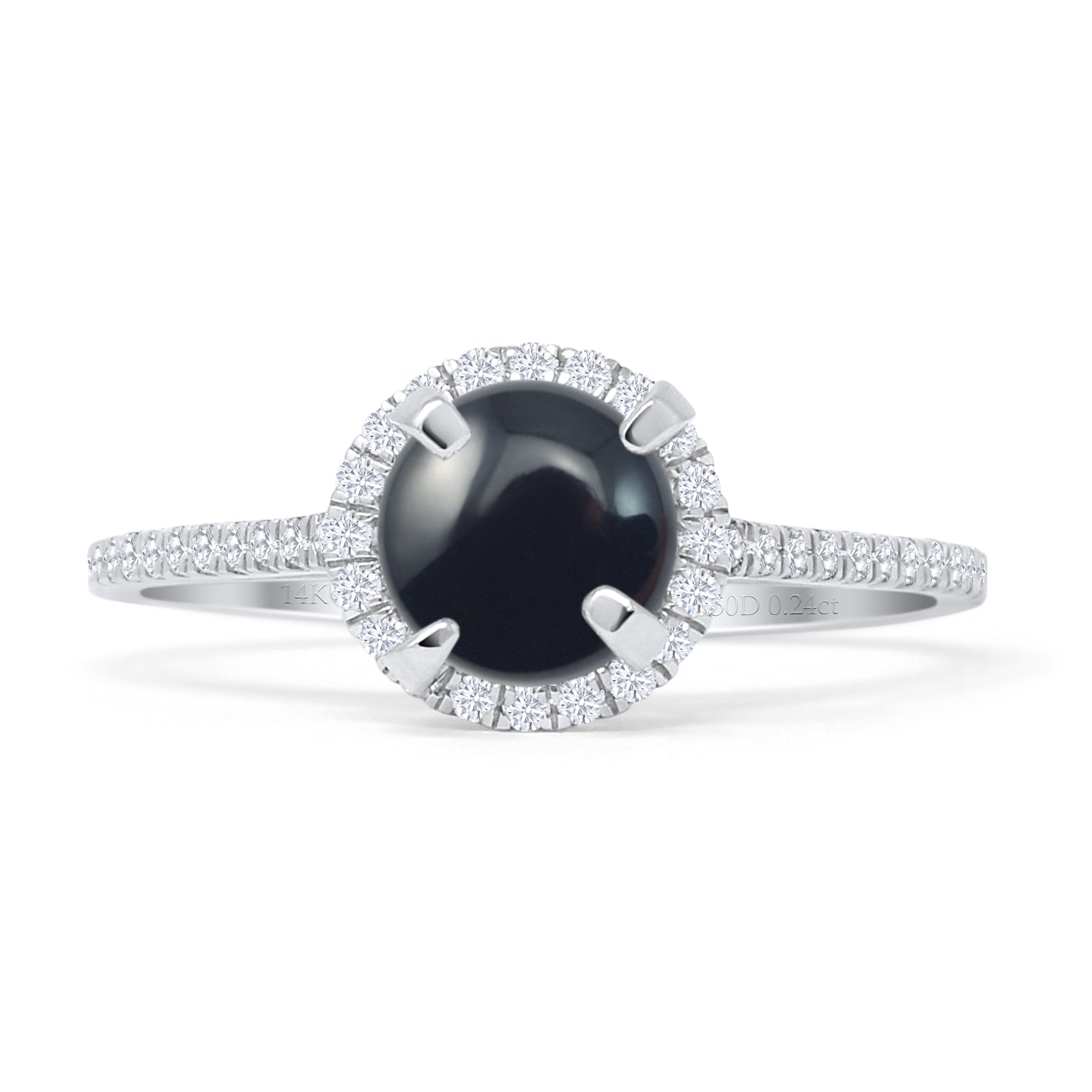 Round Halo Diamond Gold Ring