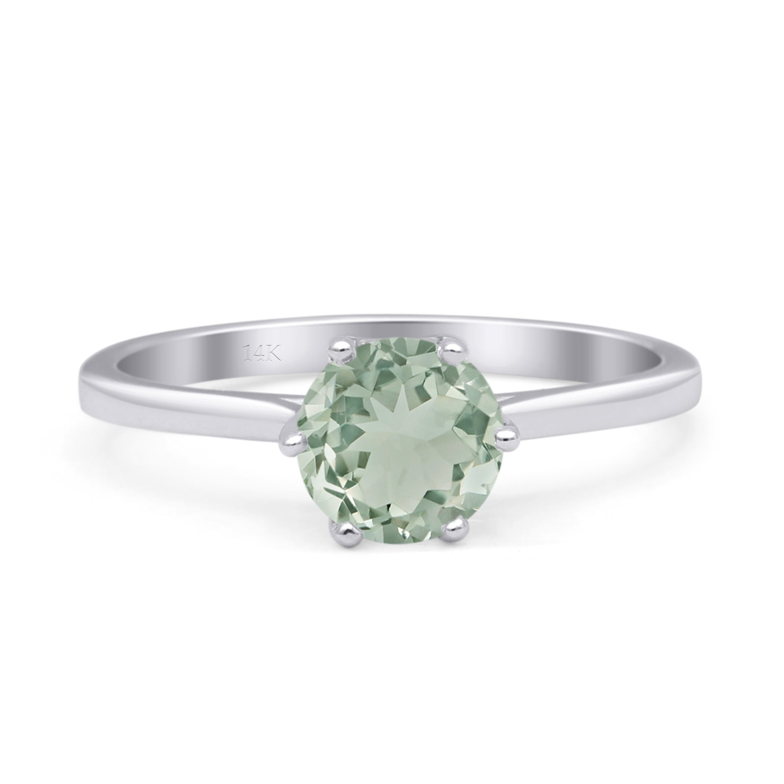 Art Deco Round Solitaire Gold Ring