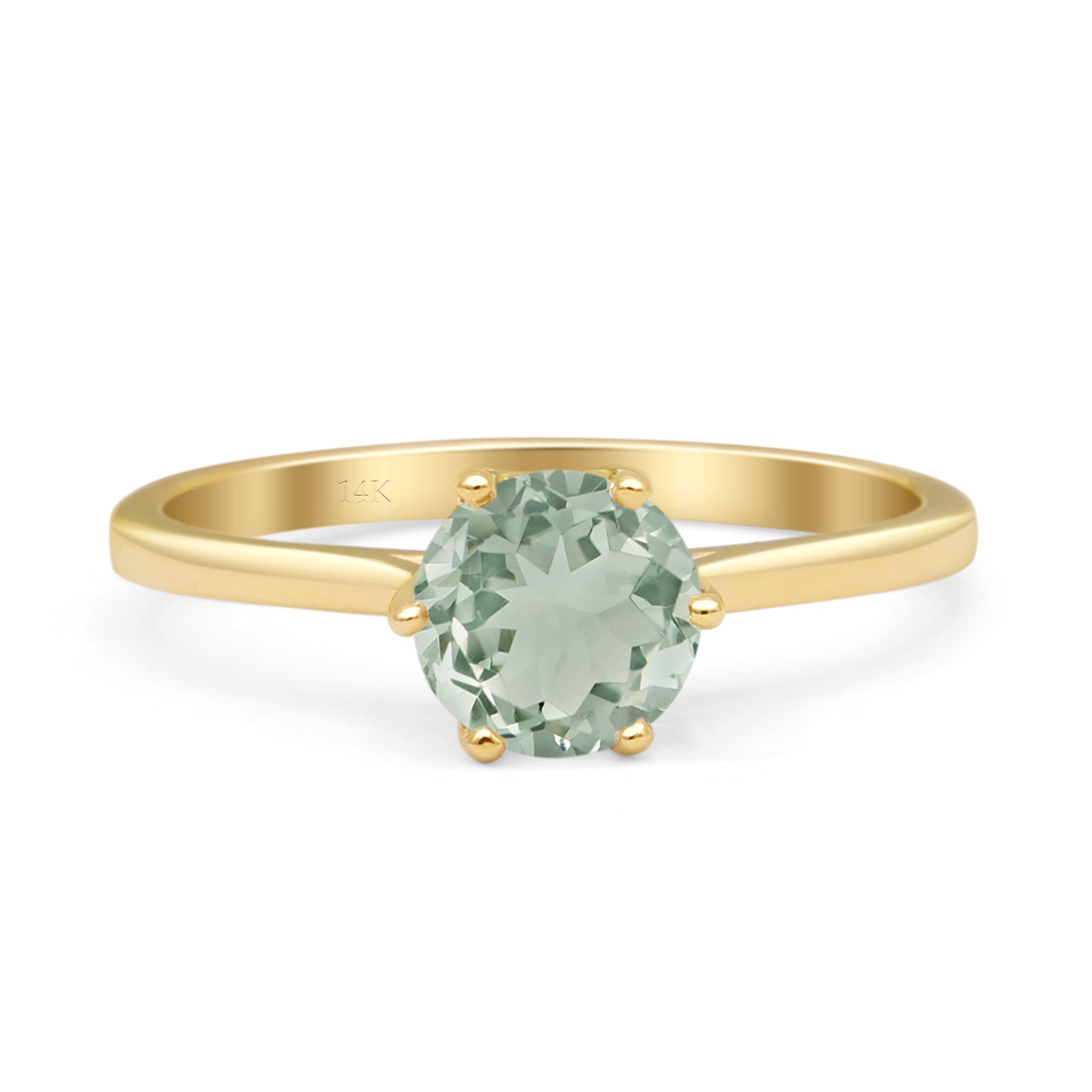 Art Deco Round Solitaire Gold Ring