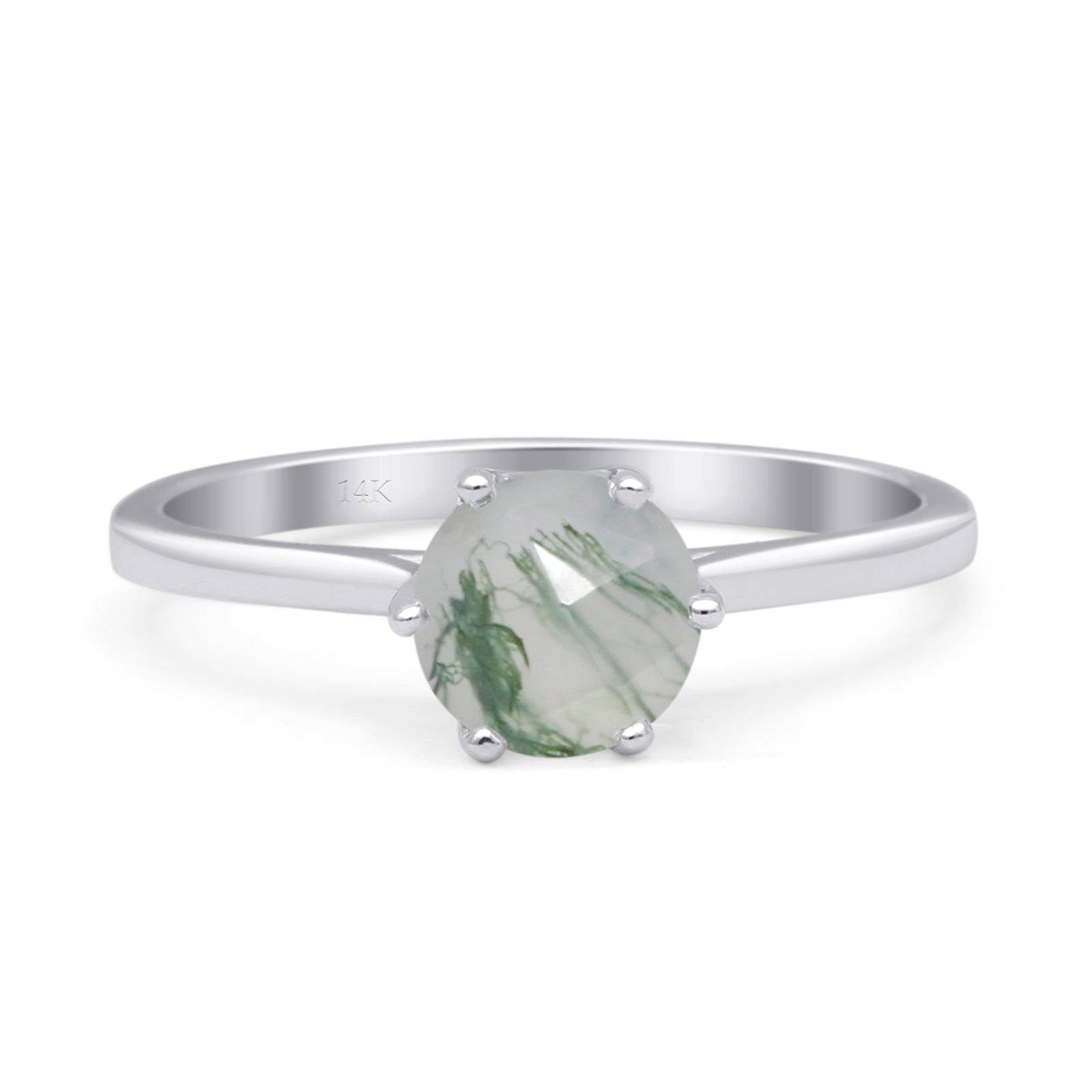 Art Deco Round Solitaire Gold Ring