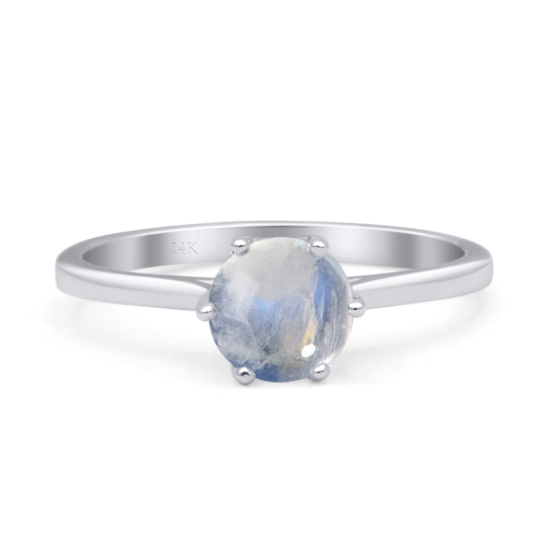 Art Deco Round Solitaire Gold Ring