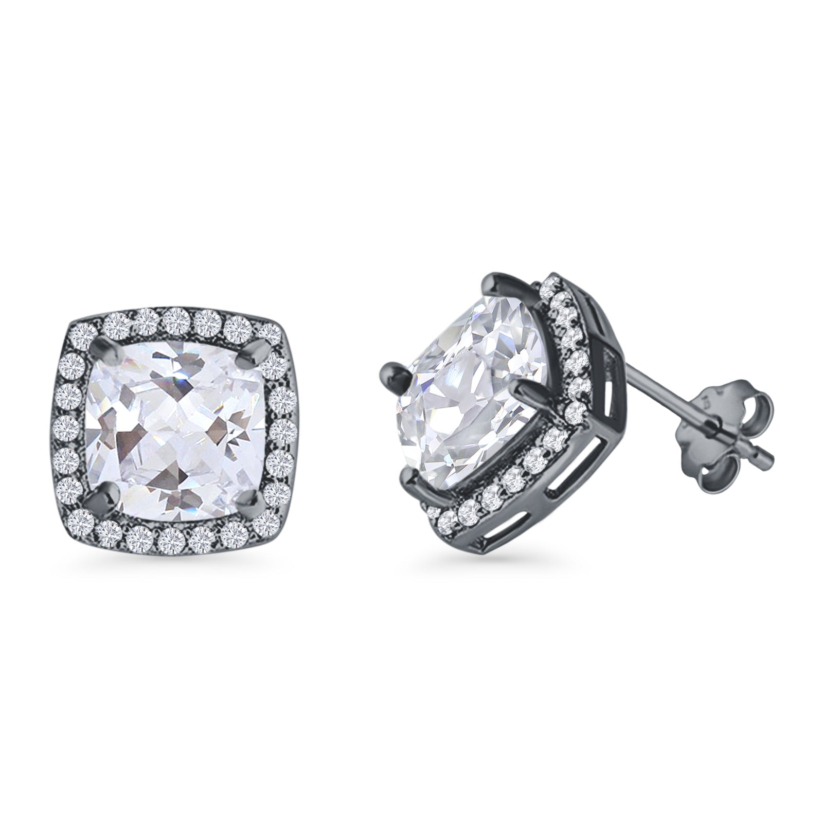 Cushion Cut Stud Earrings