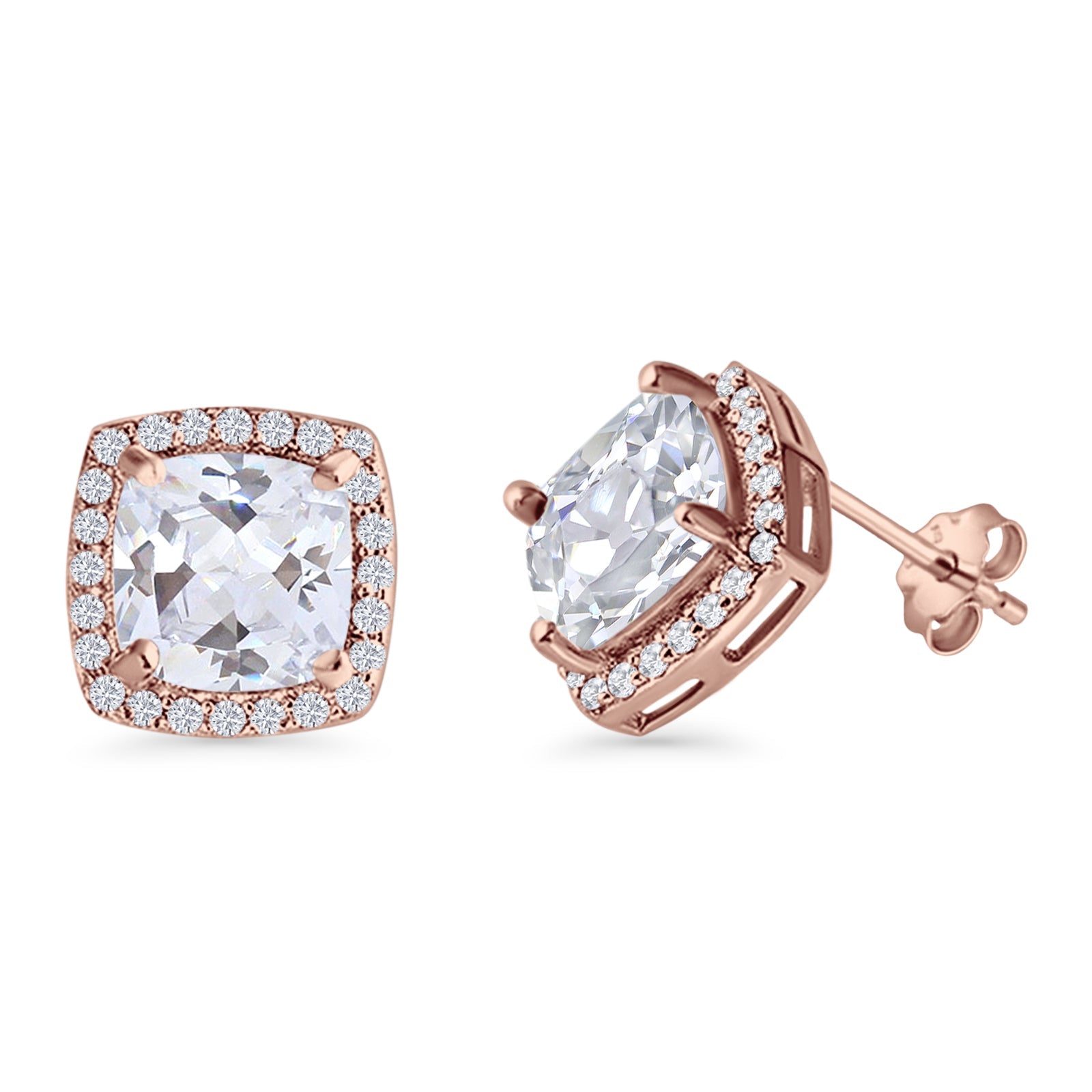 Cushion Cut Stud Earrings