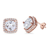 Cushion Cut Stud Earrings