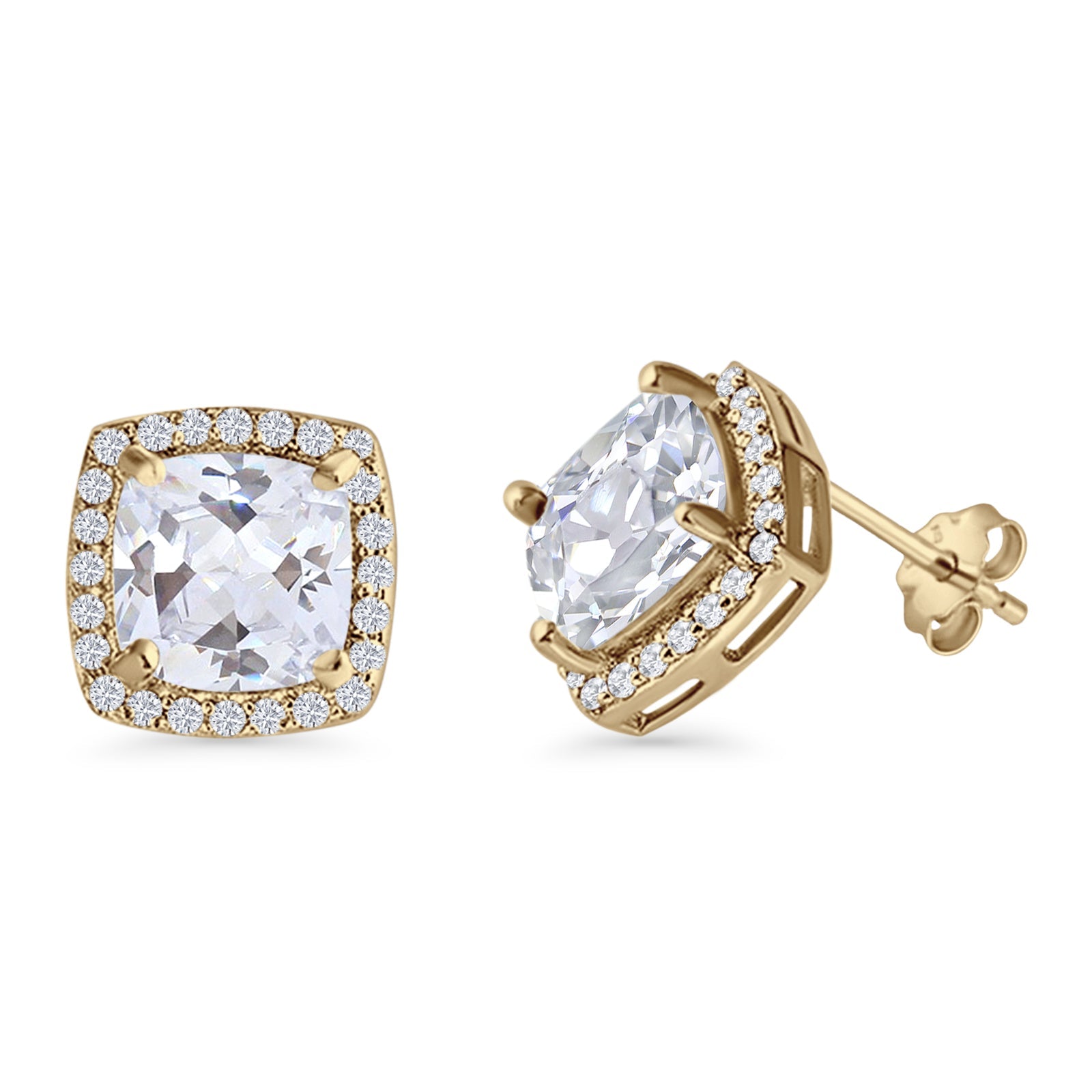 Cushion Cut Stud Earrings