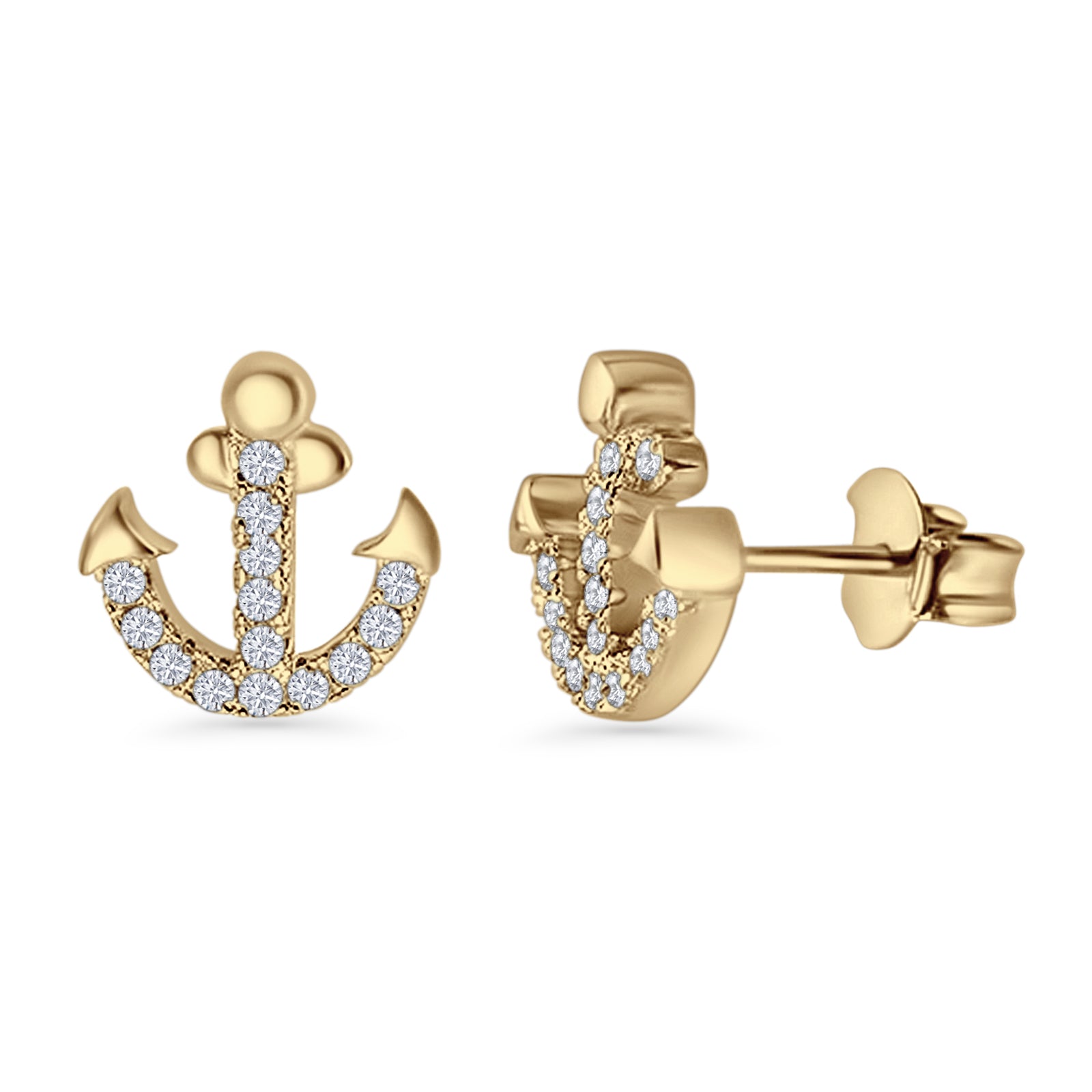 Anchor Stud Earring