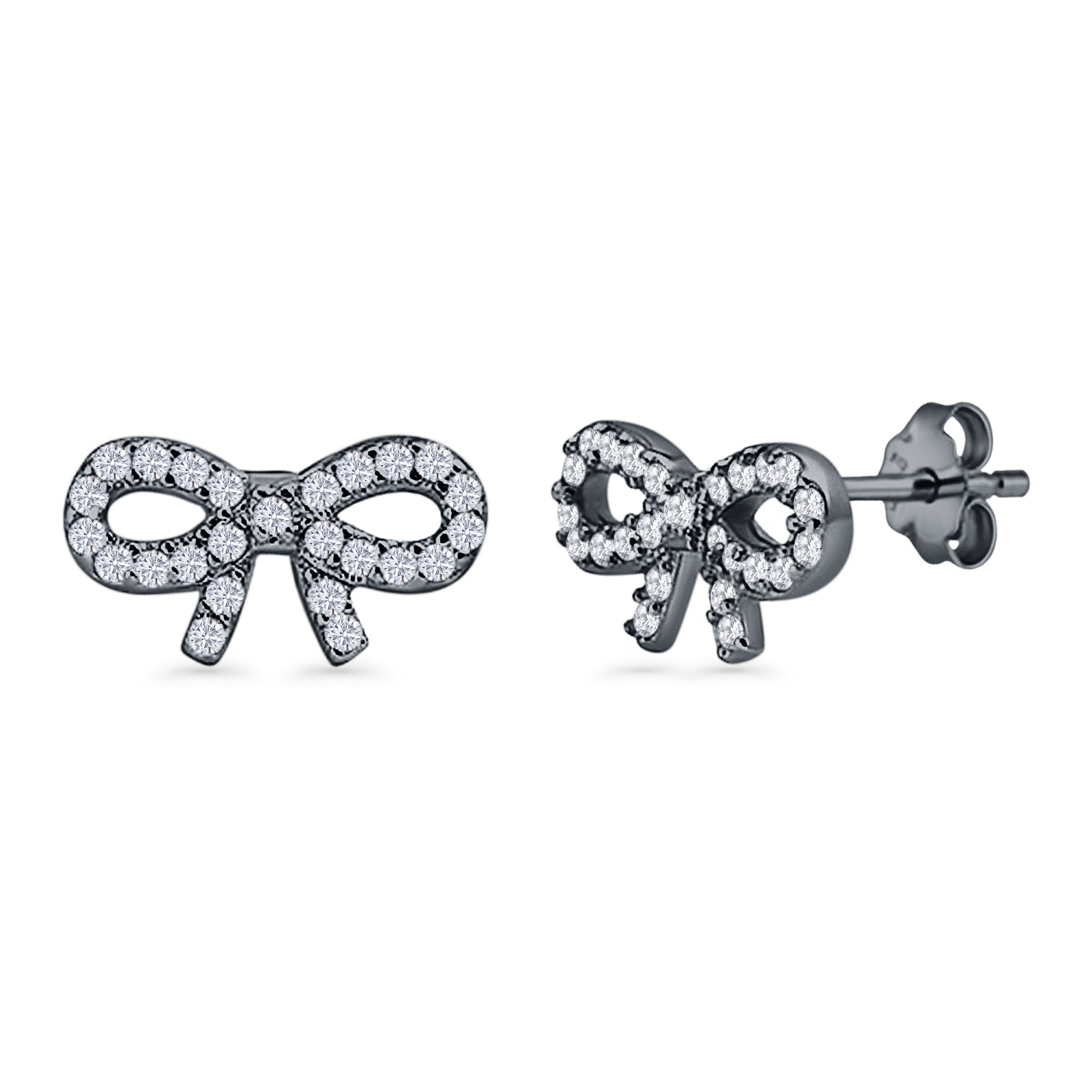 Ribbon Knot Stud Earrings
