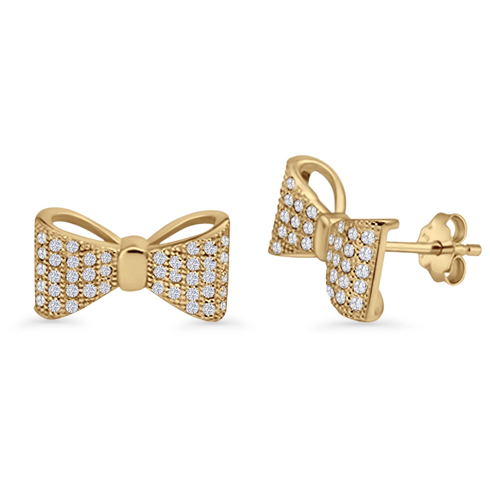 Ribbon Bow Stud Earrings