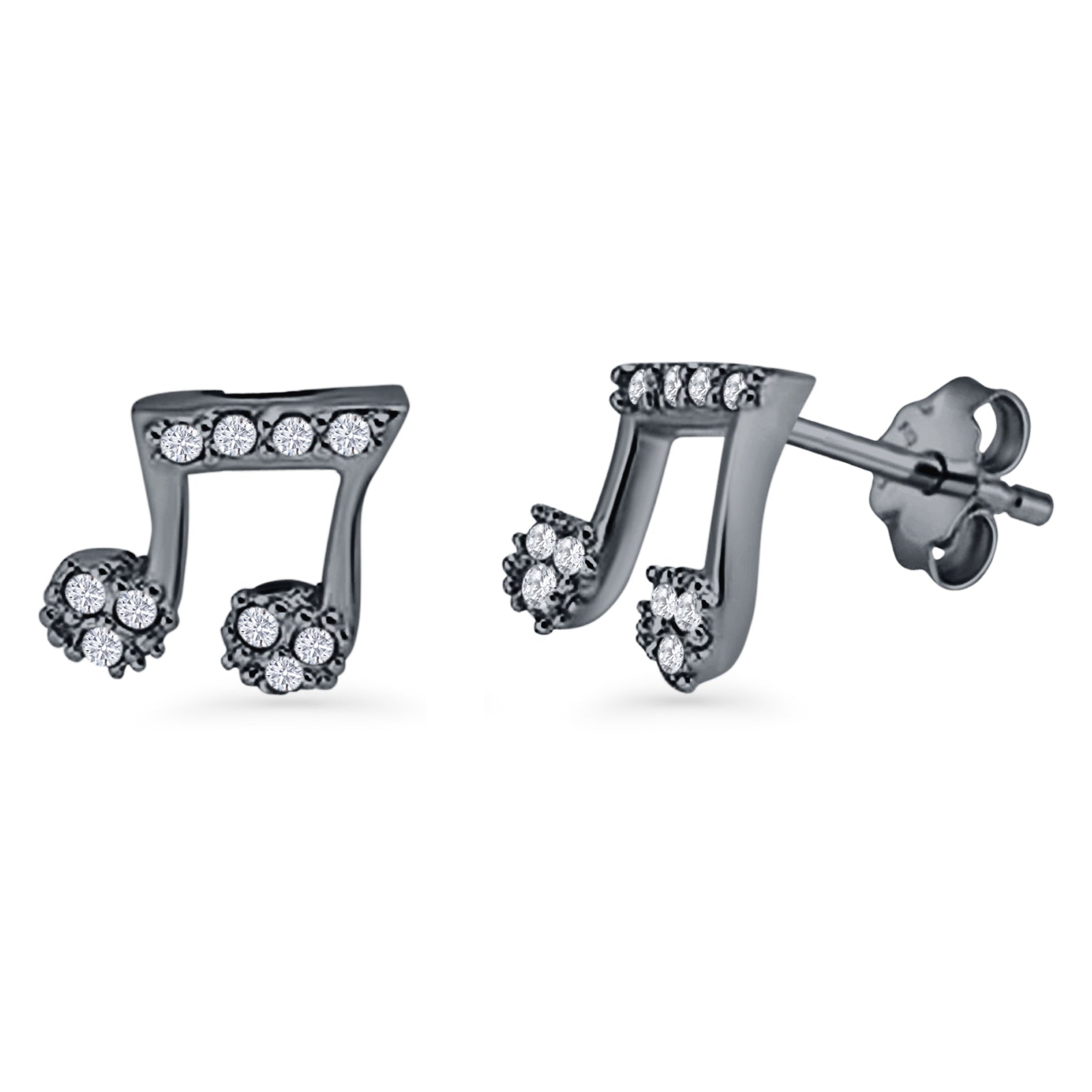 Music Note Stud Earrings