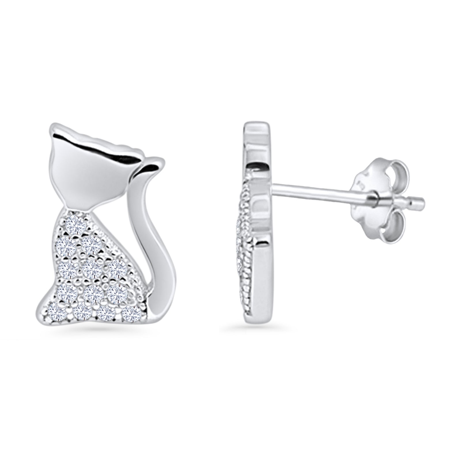 Cat Stud Earrings