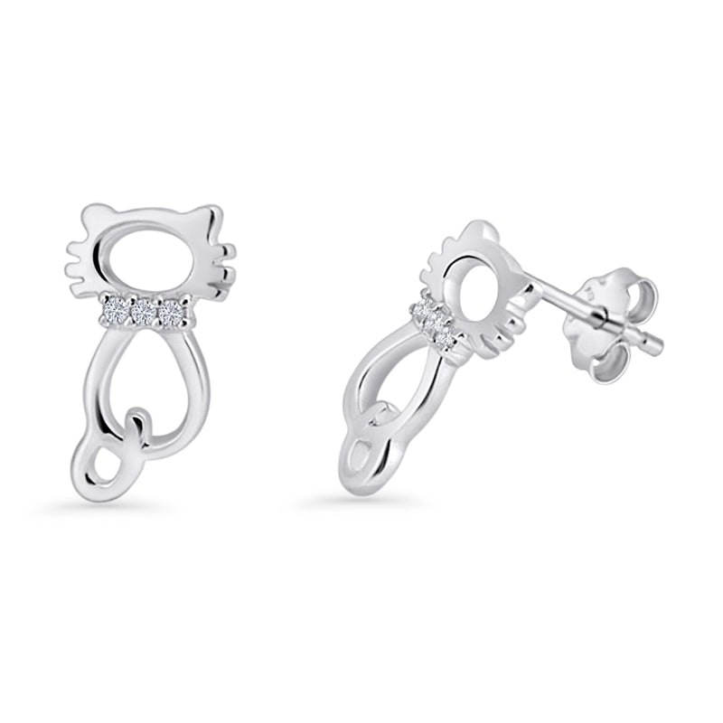 Cat Stud Earrings