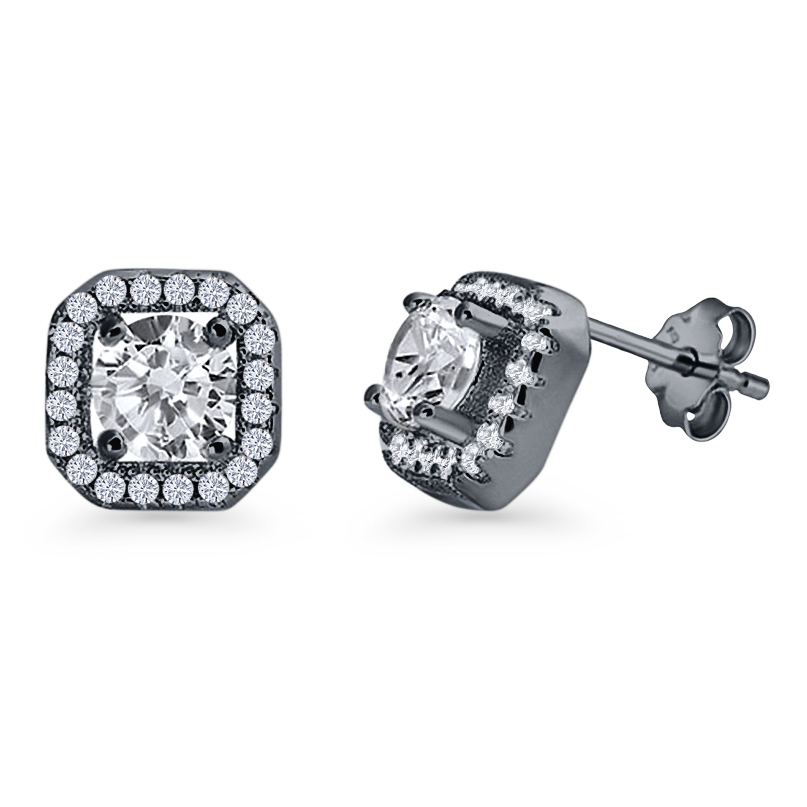 Cushion Cut Stud Earrings