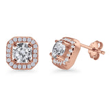 Cushion Cut Stud Earrings