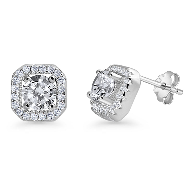 Cushion Cut Stud Earrings