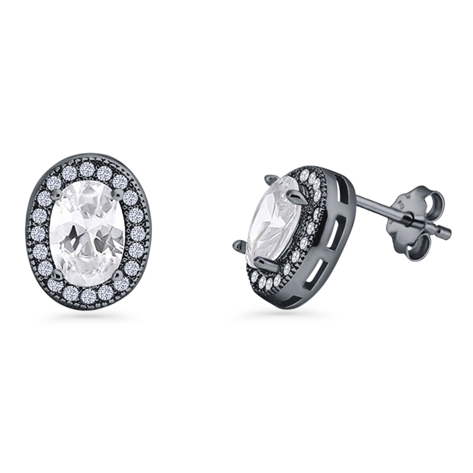 Oval Stud Earrings
