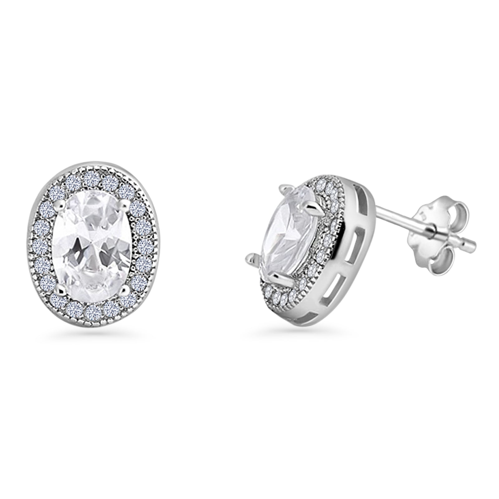 Oval Stud Earrings