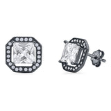 Princess Cut Stud Earrings