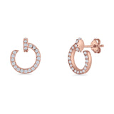 Half Circle Stud Earrings
