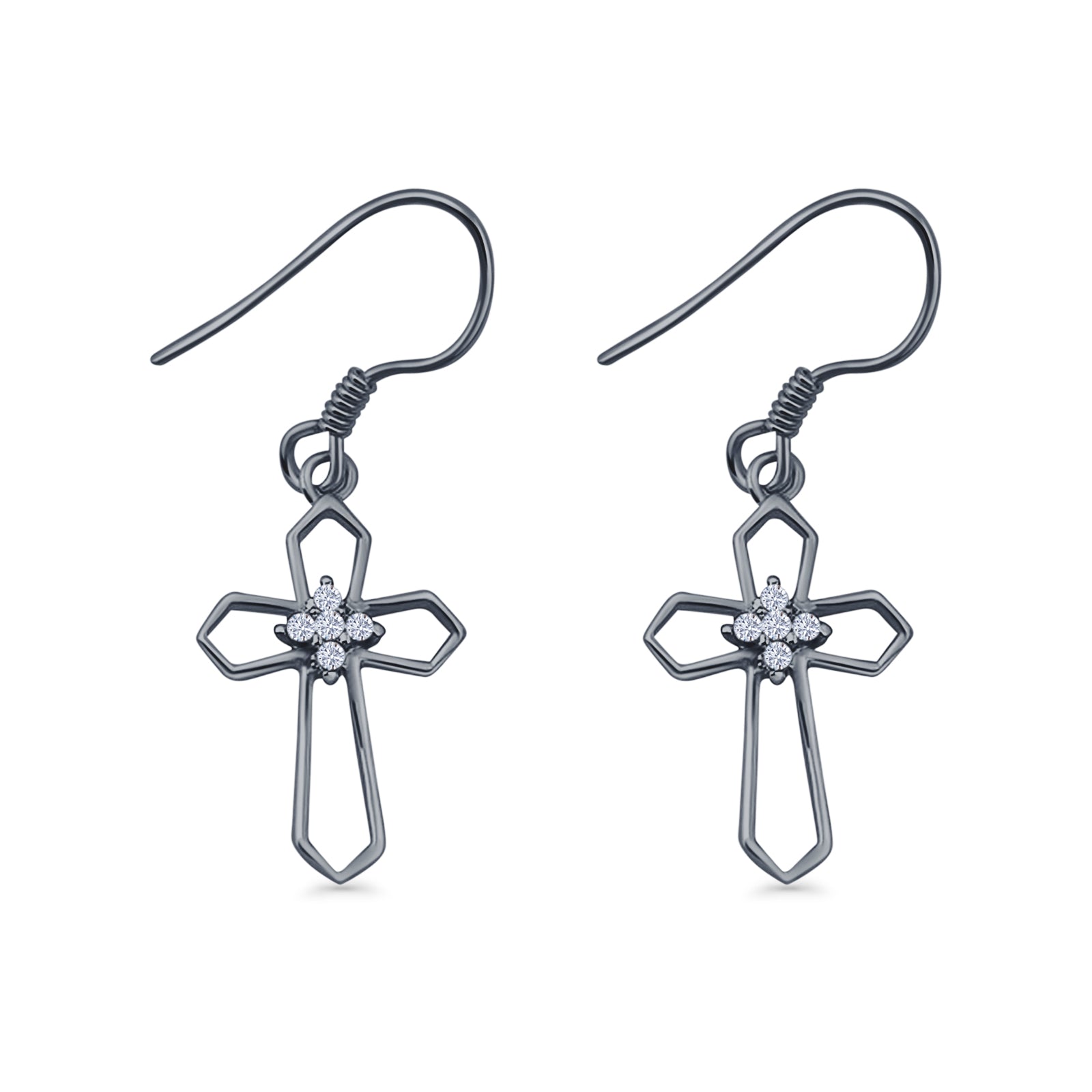 Cross Fishhook Earring