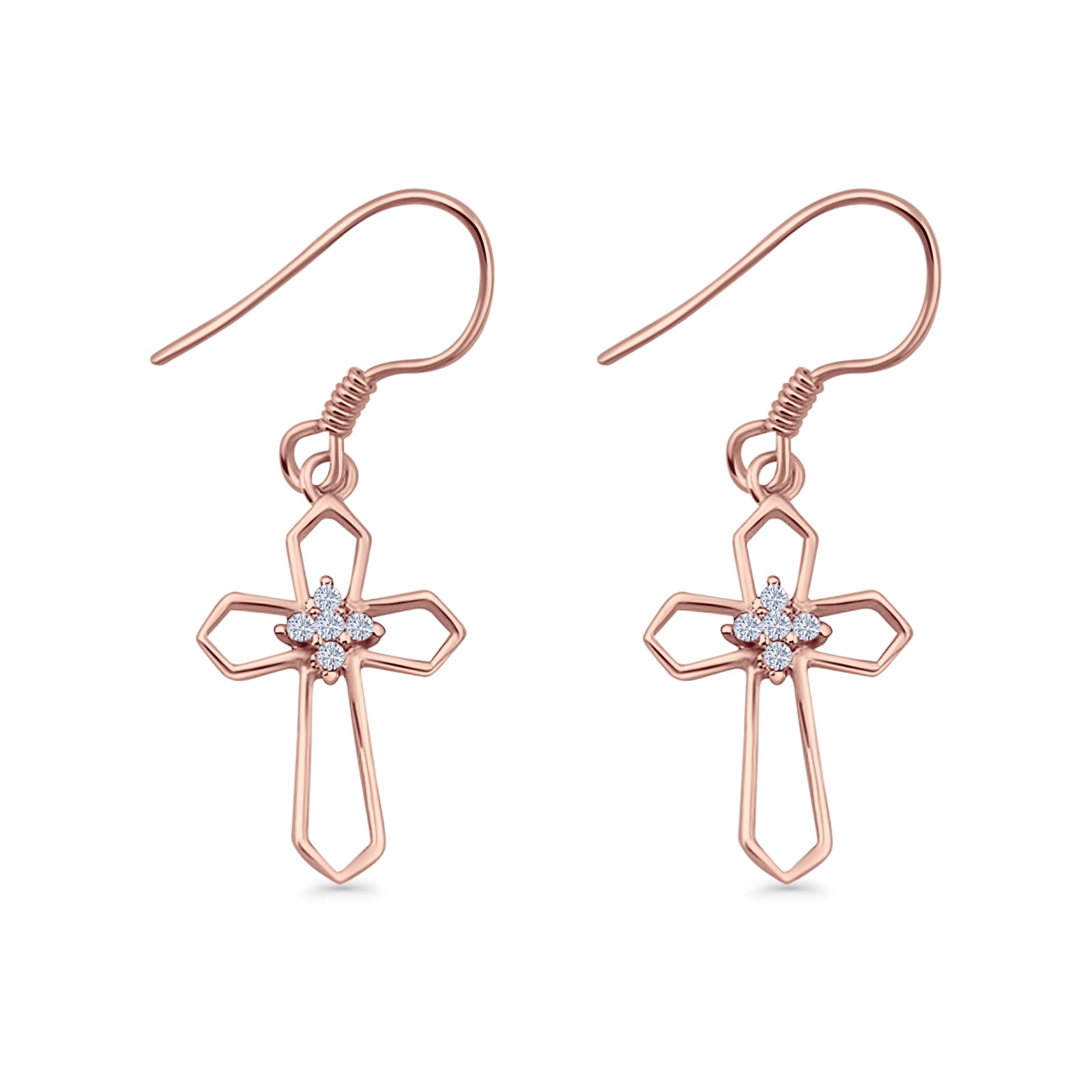 Cross Fishhook Earring