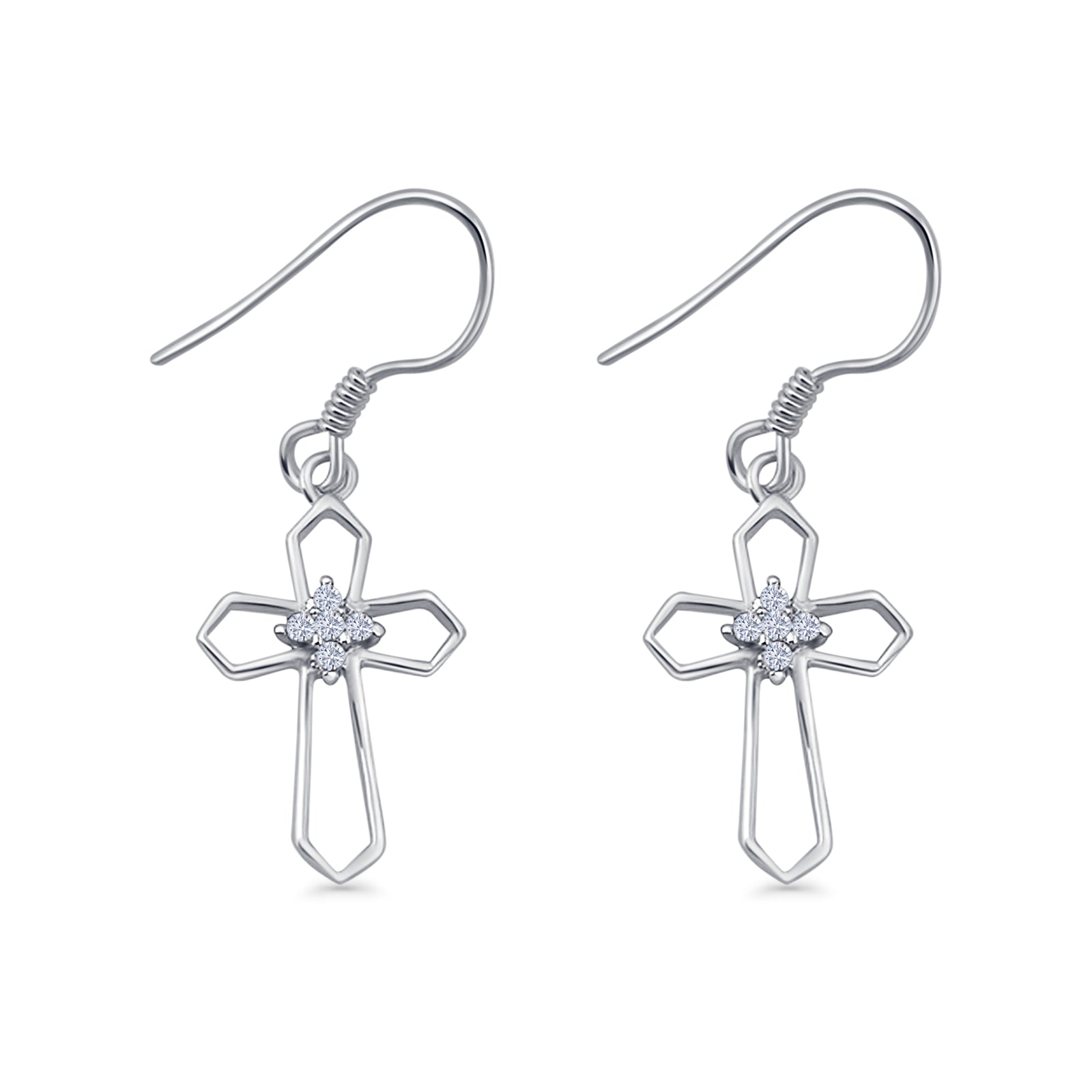Cross Fishhook Earring