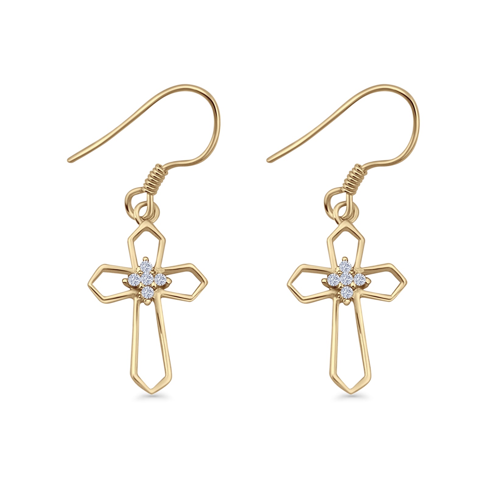 Cross Fishhook Earring