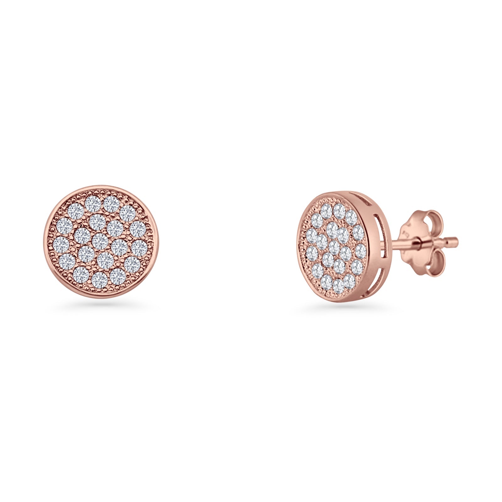 Round Stud Earrings