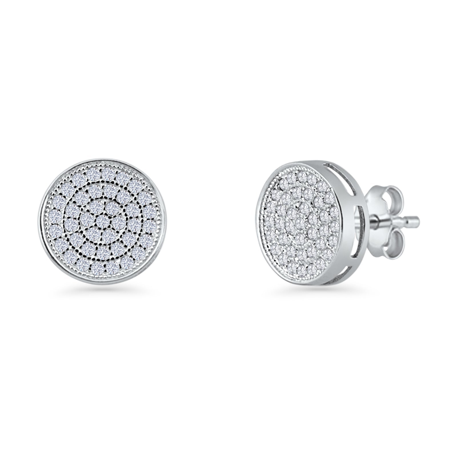 Round Stud Earrings