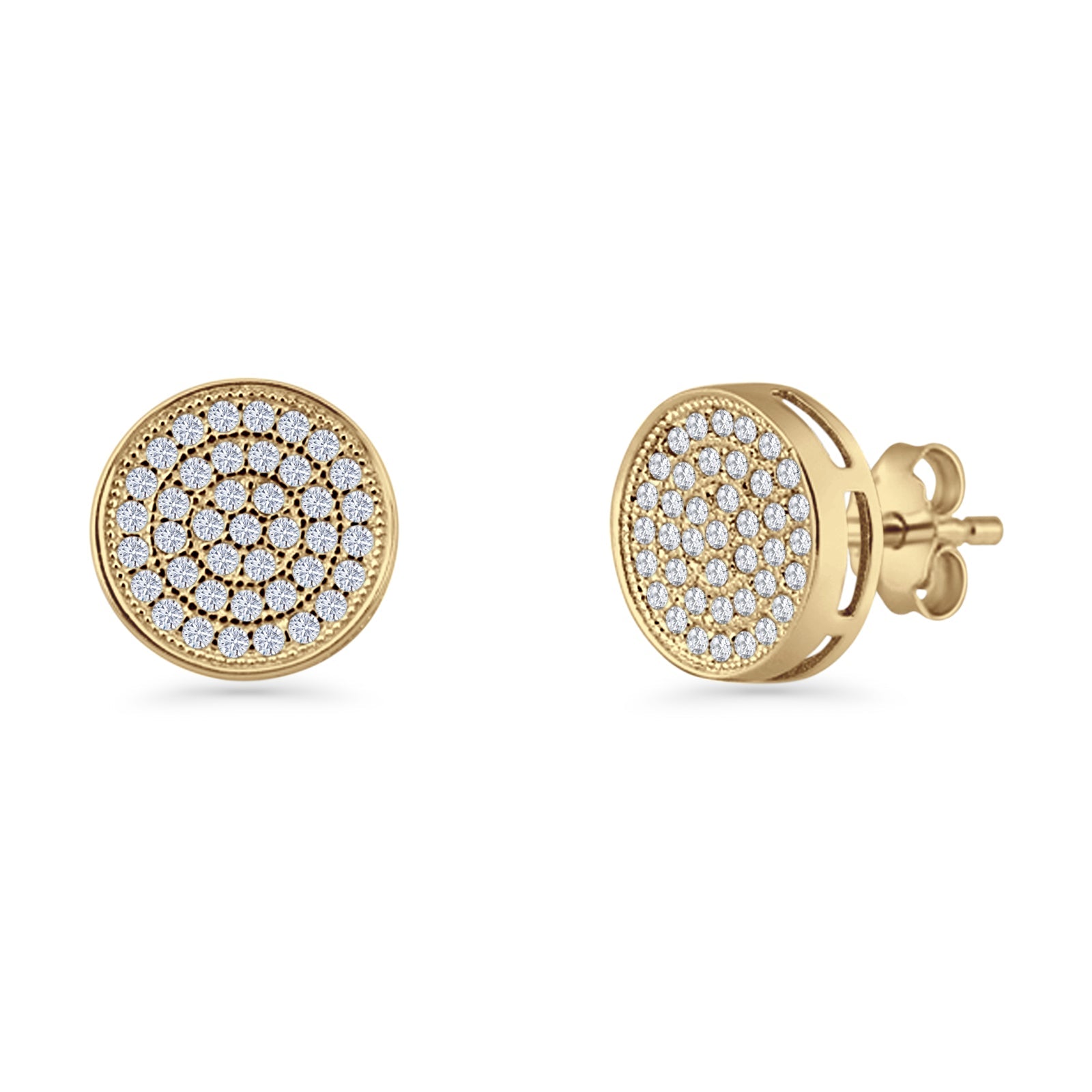 Round Stud Earrings