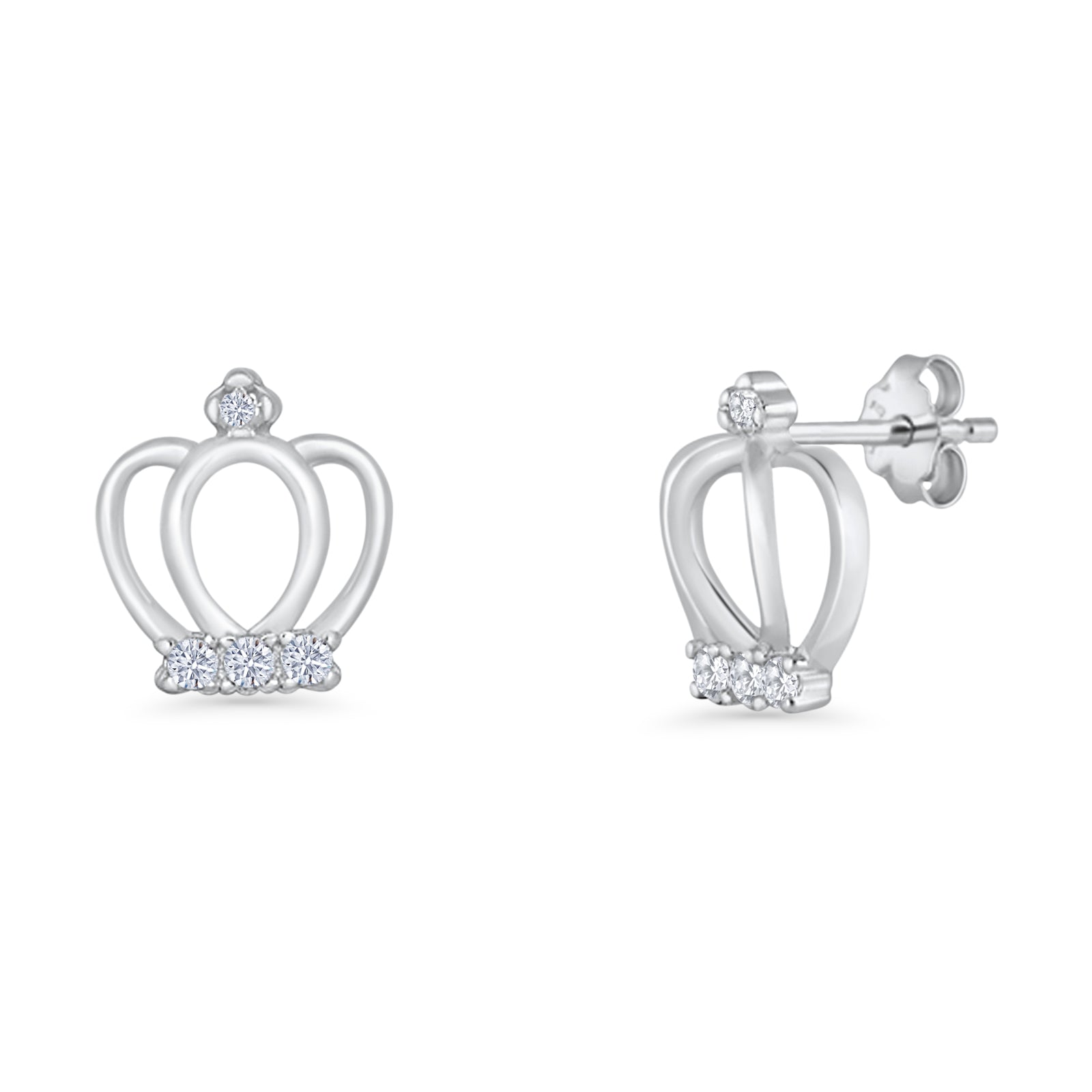 Crown Stud Earrings
