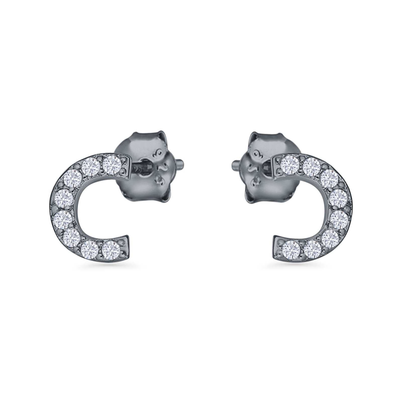 Half Circle Stud Earrings